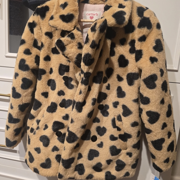 Carter's Tan and Black Heart Pea Coat - Picture 3 of 10